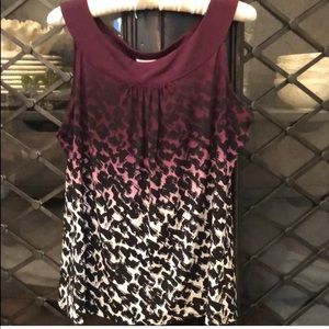 Calvin Klein sleeveless top animal print ombré